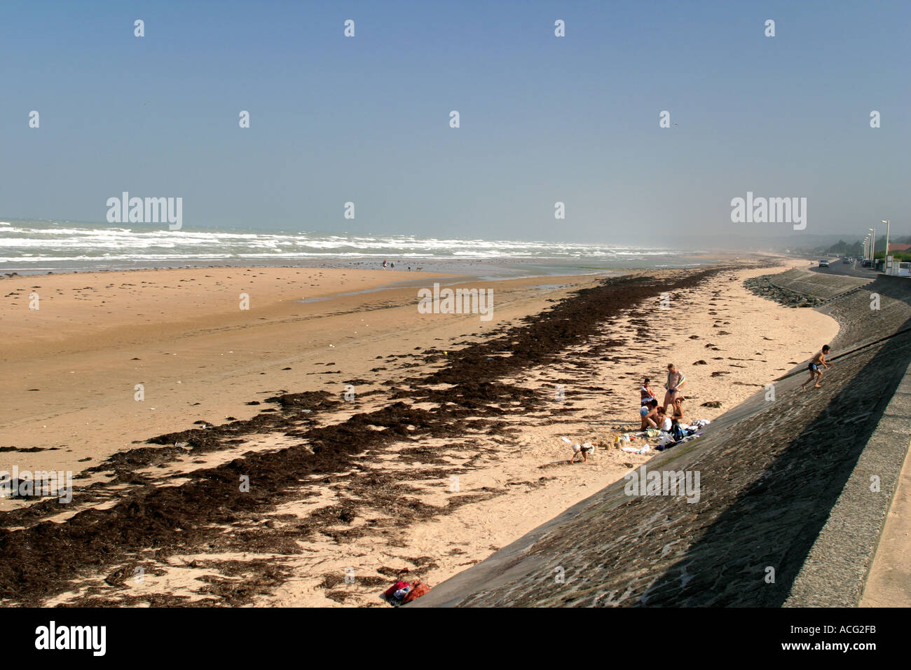 Omaha Beach en Normandie, France, désormais en paix Banque D'Images