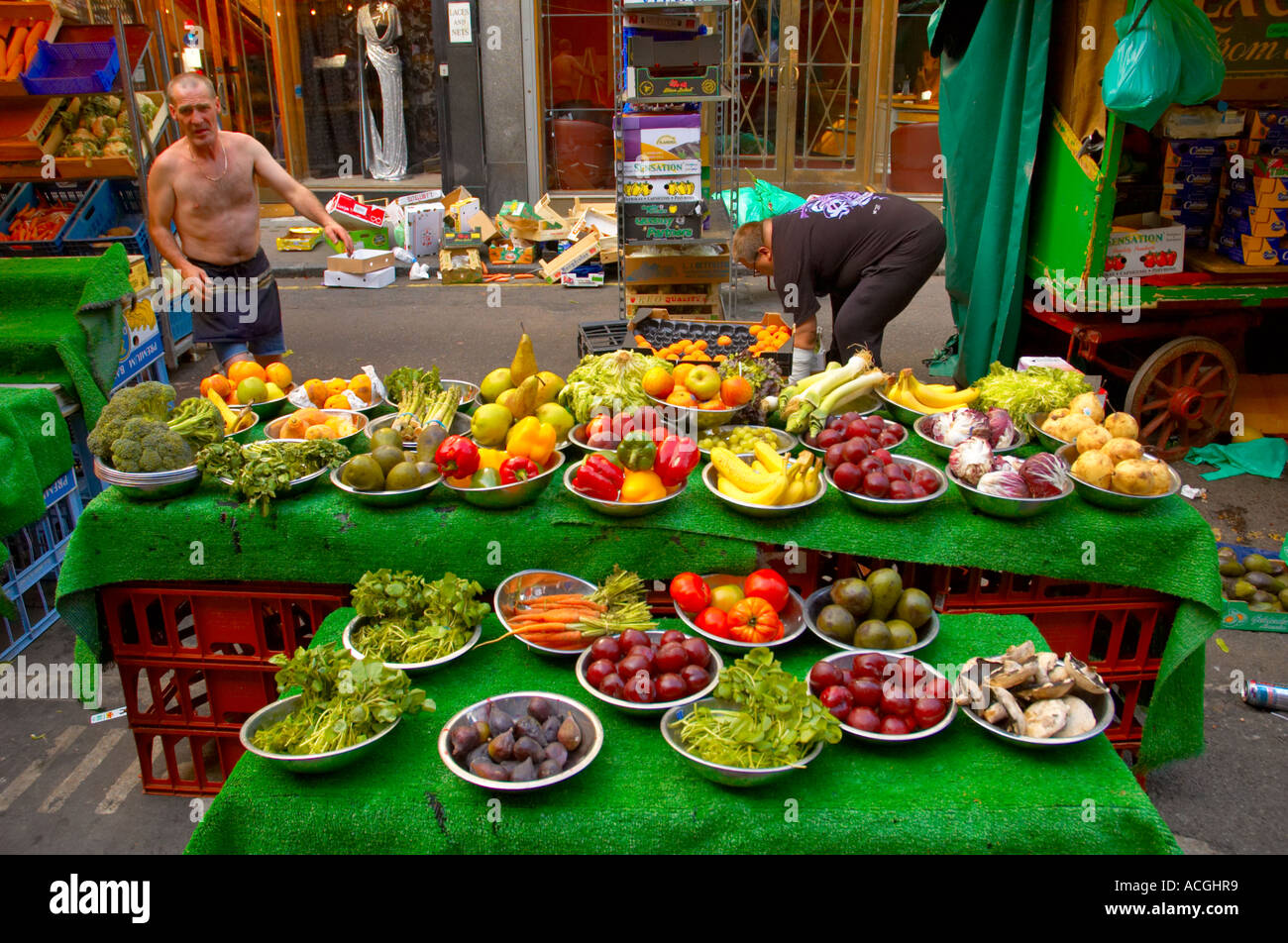 Des produits frais au marché Soho Berwick Street dans le centre de Londres Banque D'Images