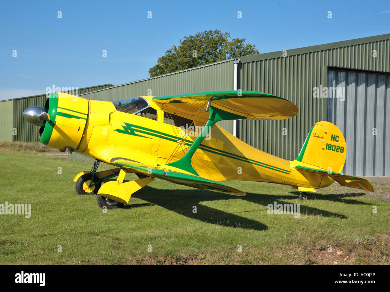 NC18028 Beech D17S Staggerwing Popham Hampshire Banque D'Images