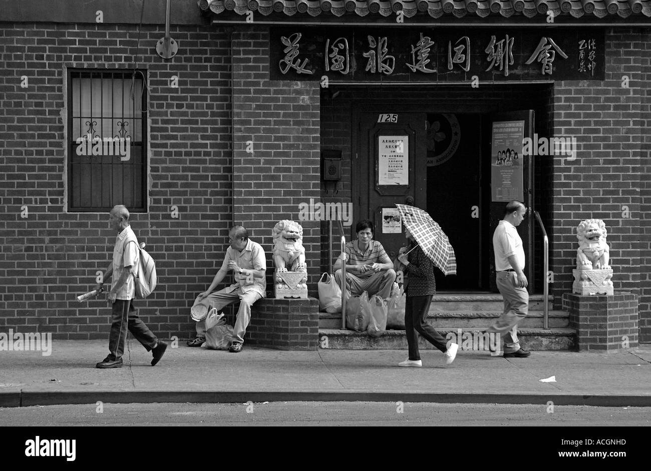 China town street, New York City Banque D'Images