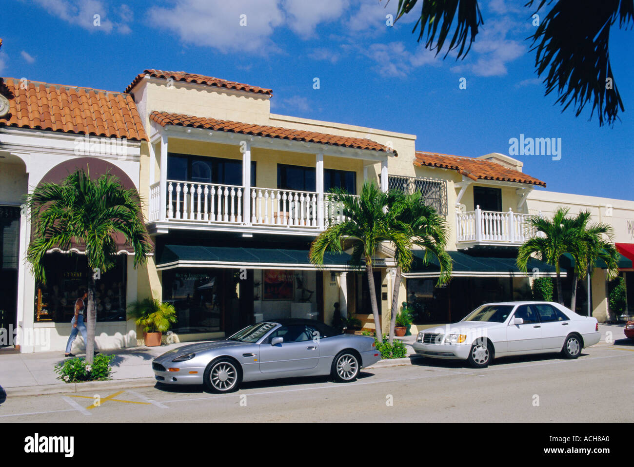 L'architecture méditerranéenne de Worth Avenue Palm Beach Floride USA Banque D'Images