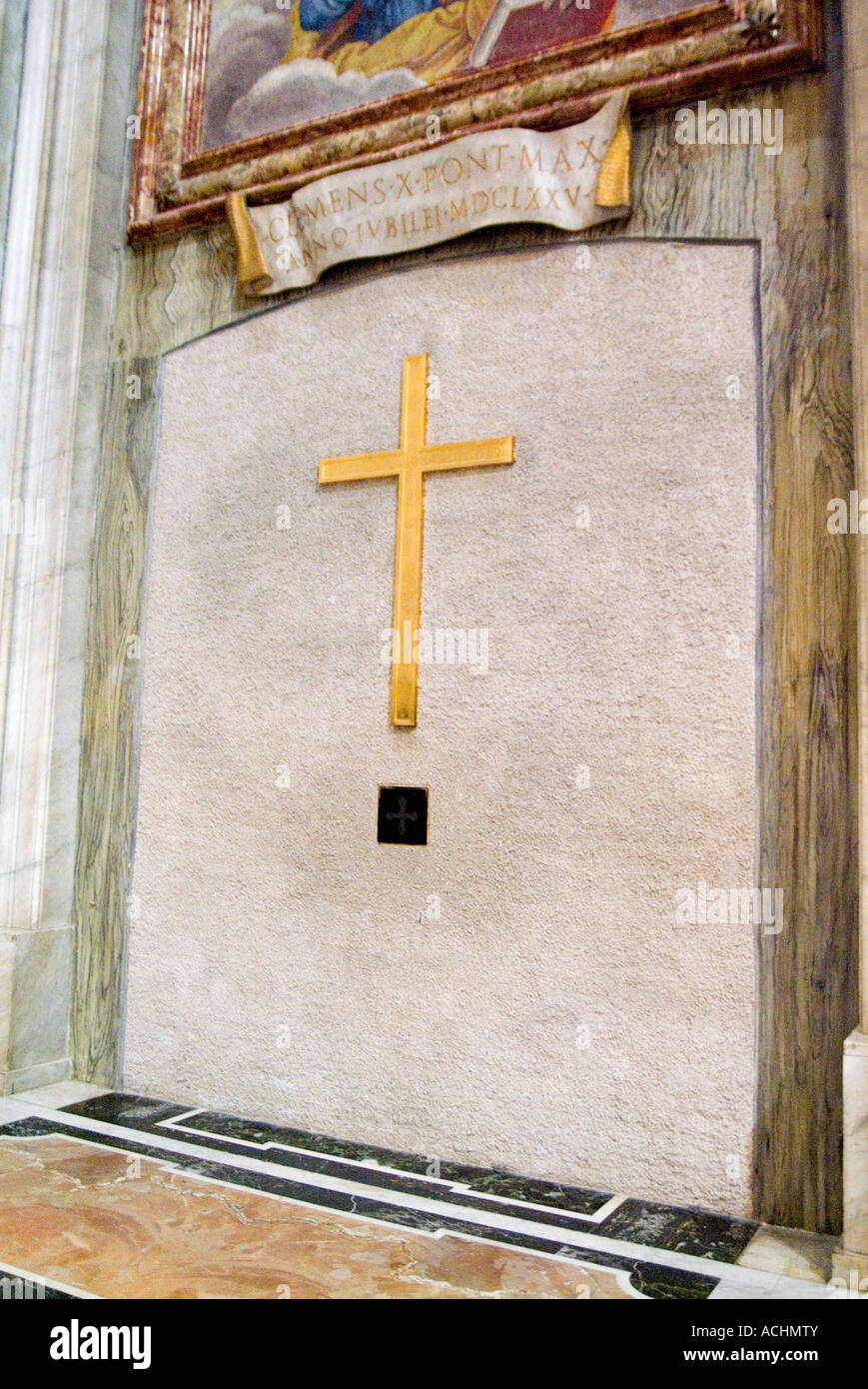 La Porta Santa de la Basilique St Pierre au Vatican Banque D'Images