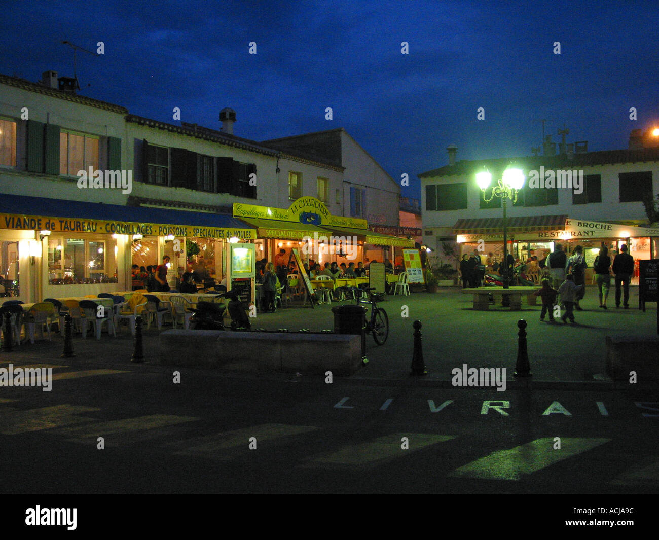 Les Saintes Maries de la Mer Abendstimmung Banque D'Images