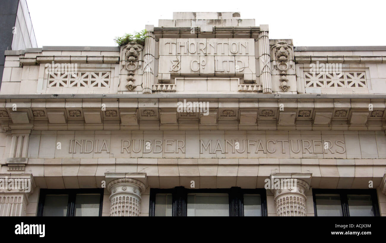 Vieux bâtiment dans le centre-ville de Leeds une fois le QG de Thornton et fabricants de caoutchouc de l'Inde Banque D'Images