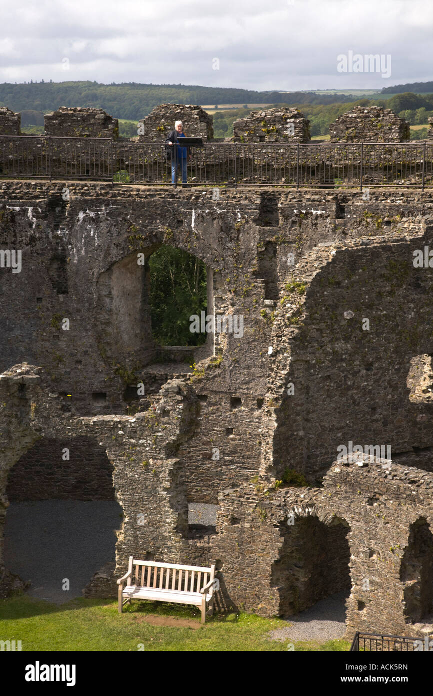 Château Restormel Angleterre Cornwall garder shell vue de l'intérieur de garder Banque D'Images