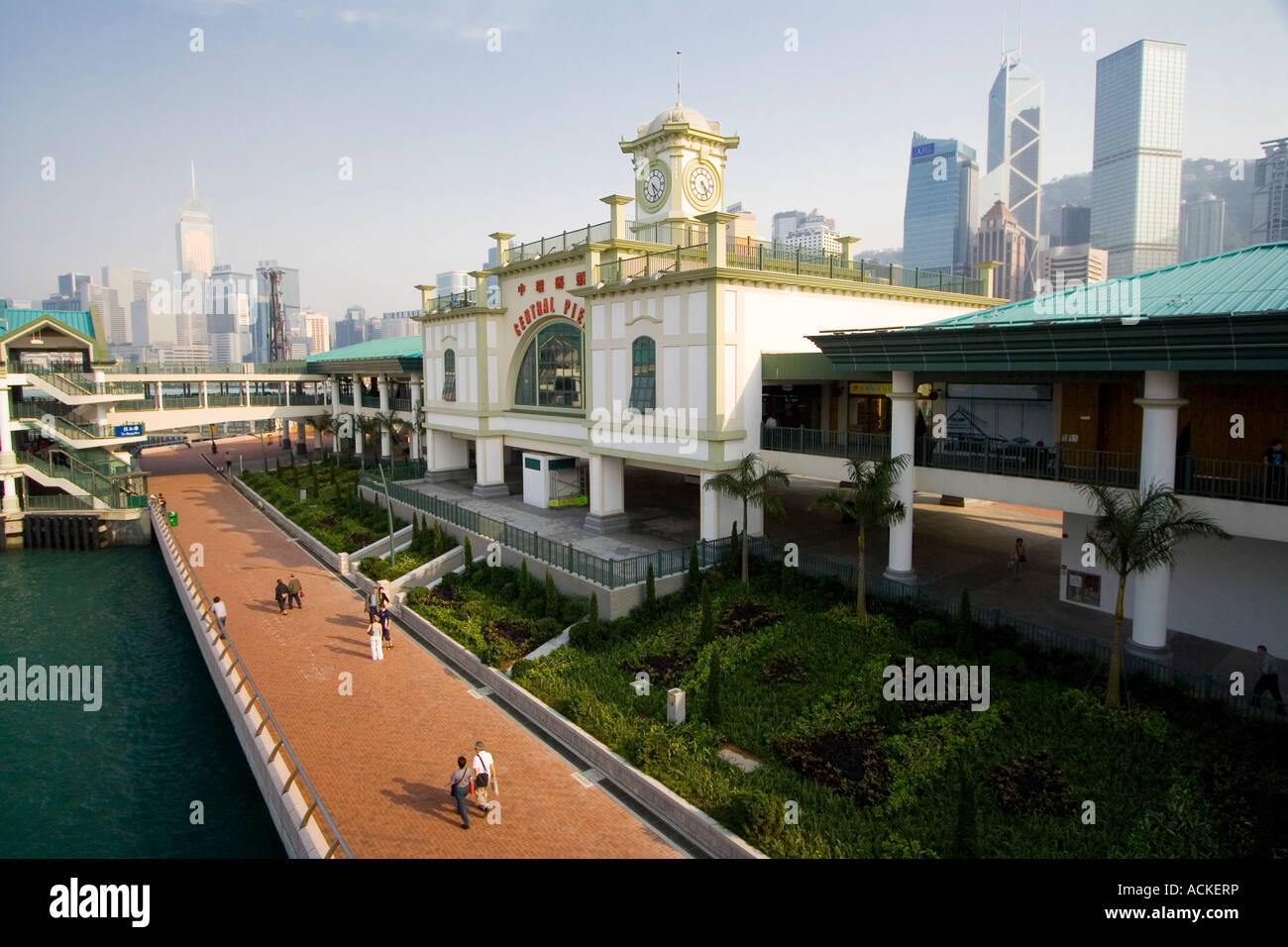 Nouveau Terminal de Ferry Pier Central Hong Kong, Chine Banque D'Images