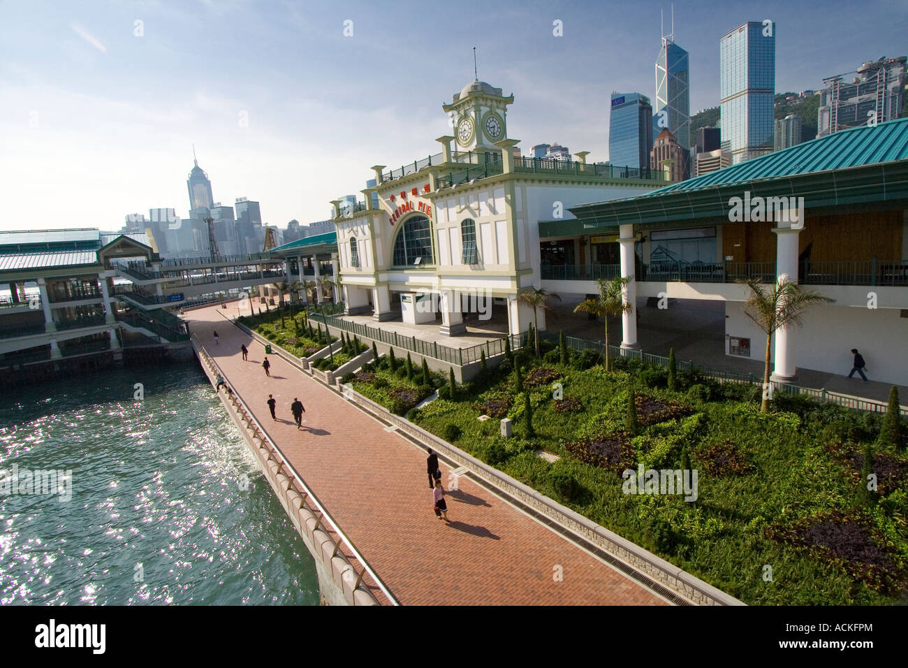 New Central Pier Hong Kong Banque D'Images