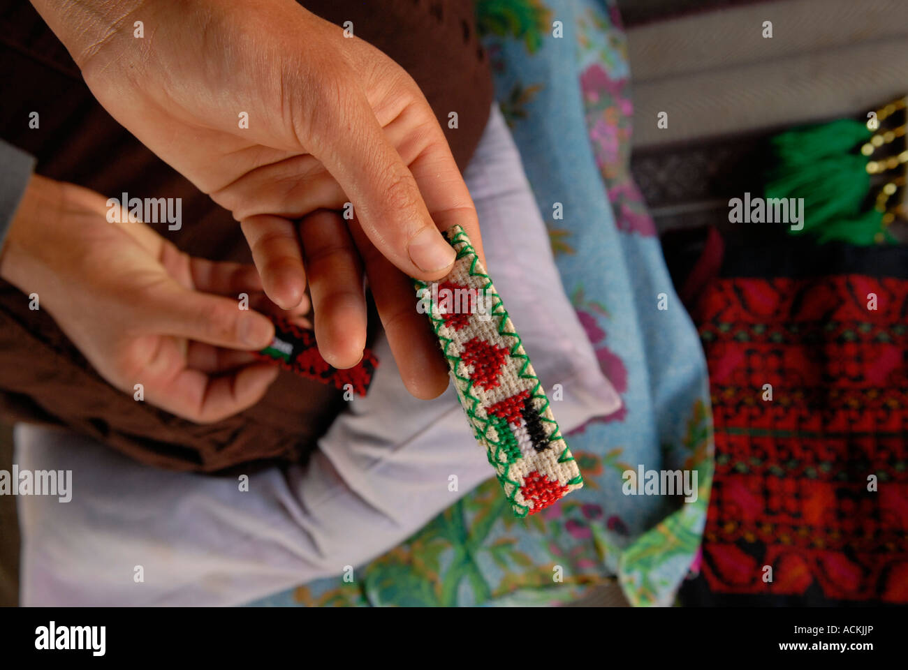 Bracelet Avec Drapeau Palestinien Tissé Fait à La Main - Bracelet