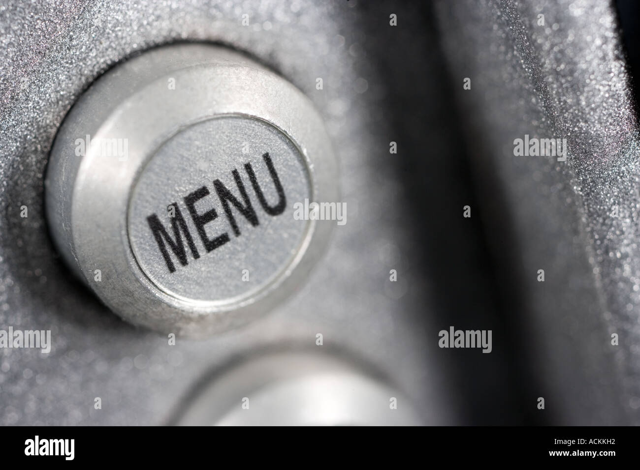 Bouton de commande de menu sur caisson vidéo sous-marine Banque D'Images