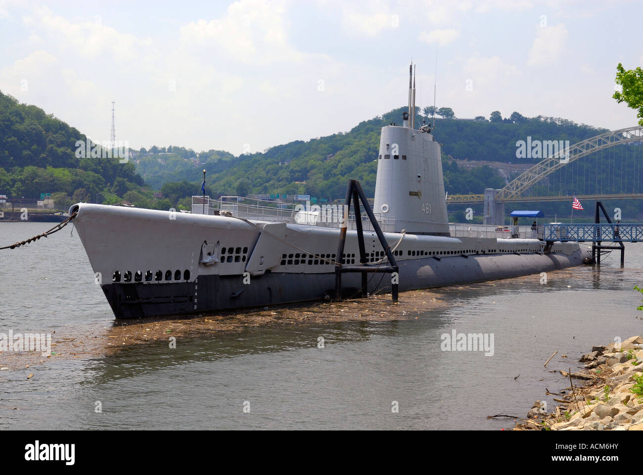 USS Requin un radar d'alerte précoce de la guerre froide et de piquetage d'attaque dans la ville de Pittsburgh en Pennsylvanie USA Pa Banque D'Images