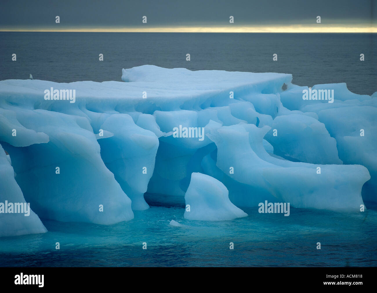 Iceberg, Norvège, Spitzberg, Svalbard, de l'Arctique Banque D'Images