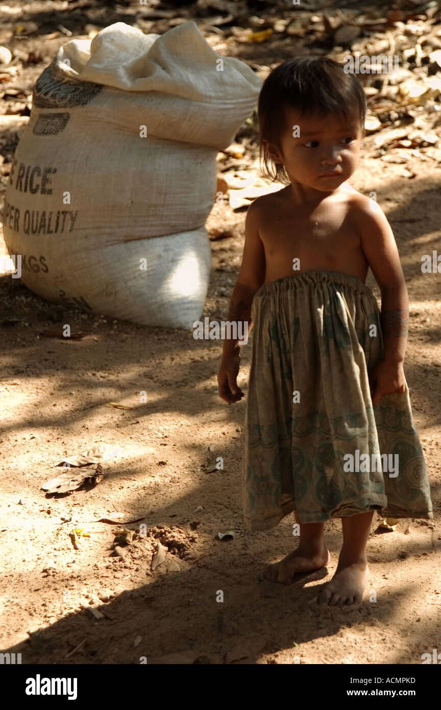 Petite fille cambodgienne Banque D'Images