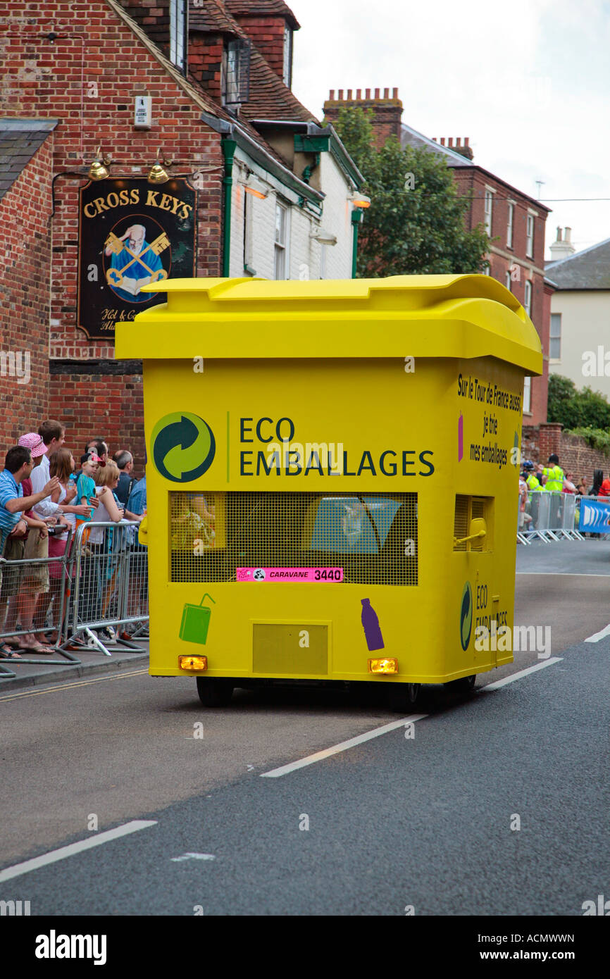 Tour de France véhicule publicitaire en passant par Canterbury Kent 2007 Banque D'Images