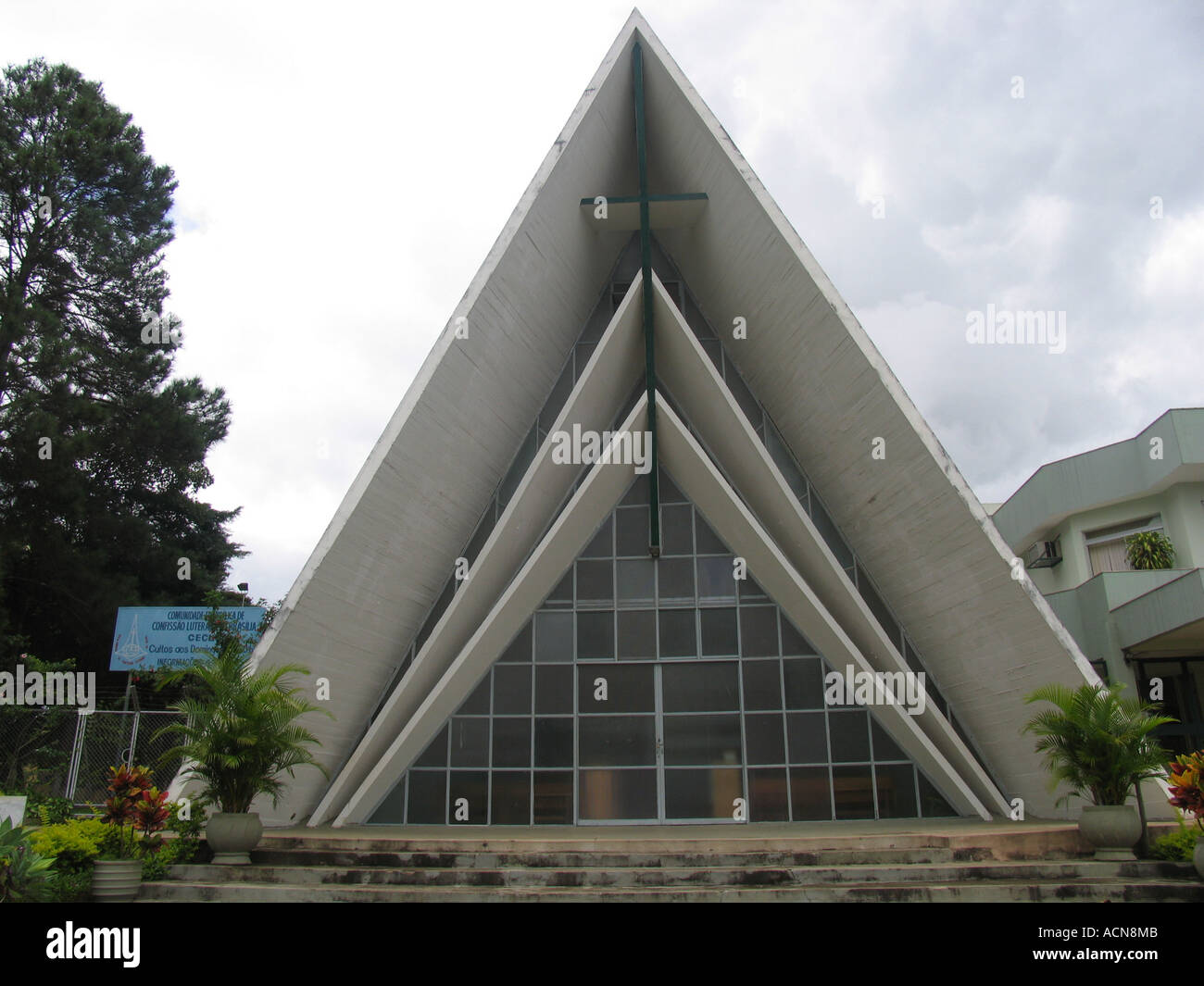 Église luthérienne de Brasilia - Brésil Banque D'Images