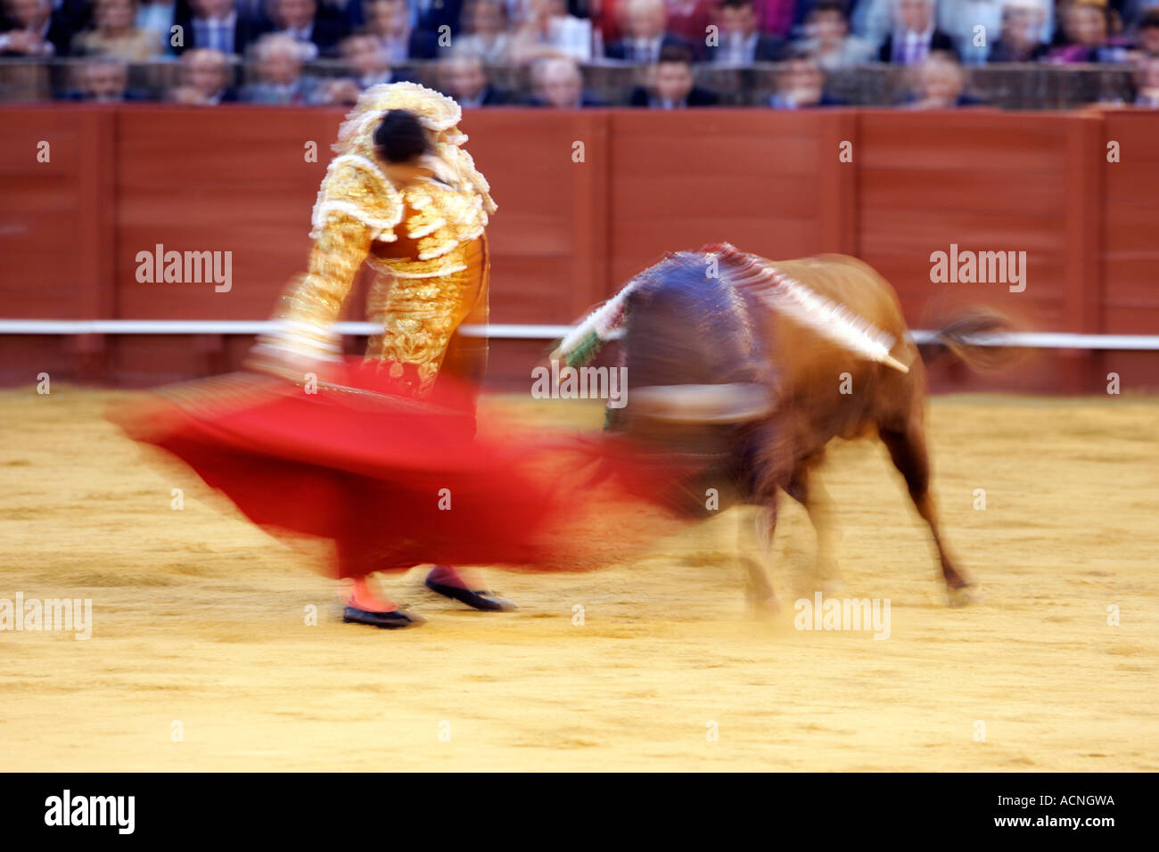 Manuel Jesus El Cid, torero espagnol, à l'arène de Séville Banque D'Images