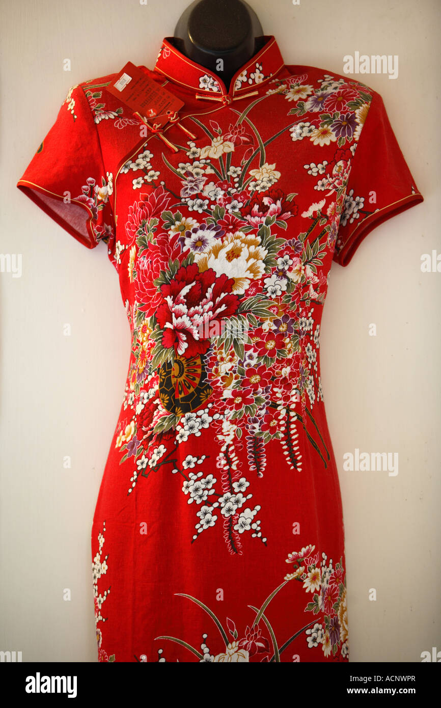 Un Cheongsam robe chinoise traditionnelle Banque D'Images