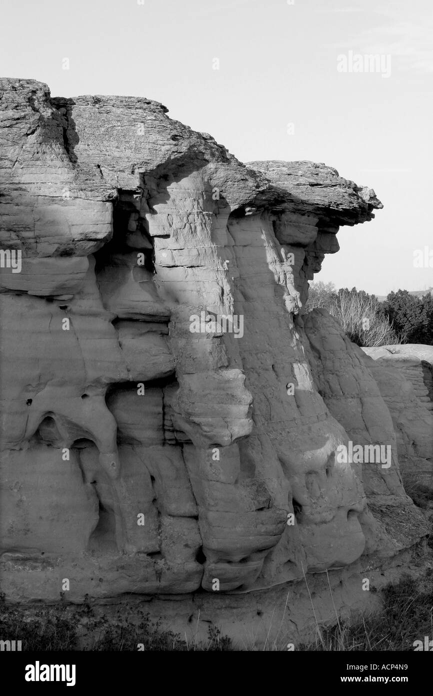 Commission géologique ; Vallée de la rivière Milk (Alberta), Canada, et au Montana, USA. Banque D'Images