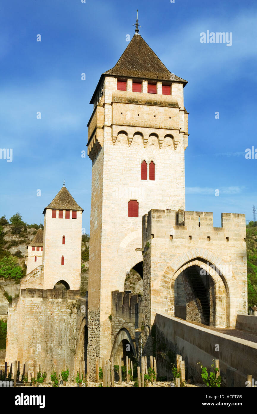 Pont Valentre - Cahors - Lot - France Banque D'Images