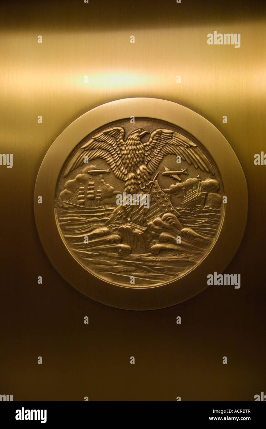 Insigne métallique en relief New York USA Banque D'Images