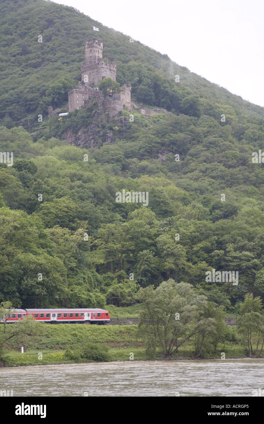 Burg Château Sooneck, Romantique Rhin, Rhin, Allemagne Banque D'Images