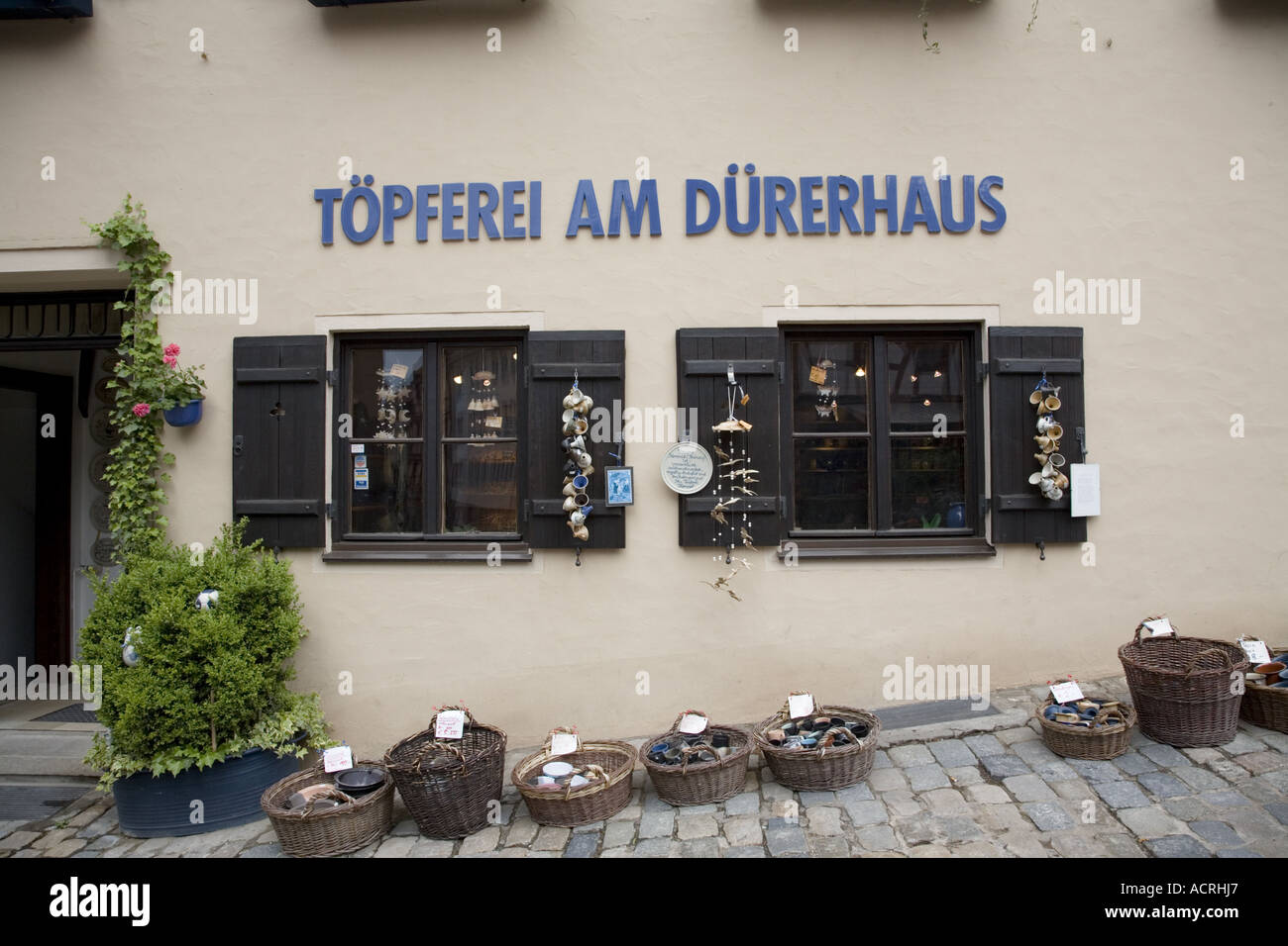 Töpferei (poterie) me Dürerhaus, Tiergärtnerplatz, Nuremberg, Allemagne Banque D'Images
