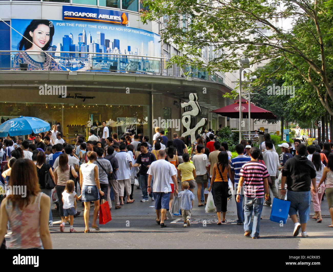 Singapore Airlines annonce sur occupation Orchard Road Singapore Banque D'Images