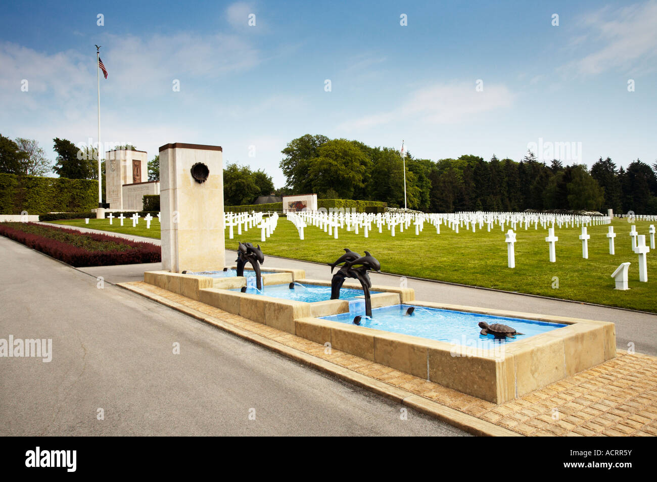 Cimetière militaire américain à Hamm, dans la ville de Luxembourg, Europe Banque D'Images