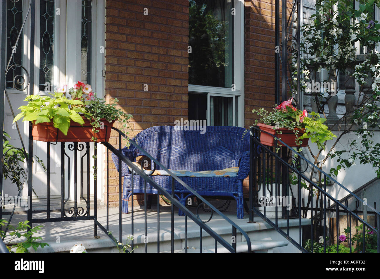 Terrasse d'une maison Montréal Québec Canada Banque D'Images