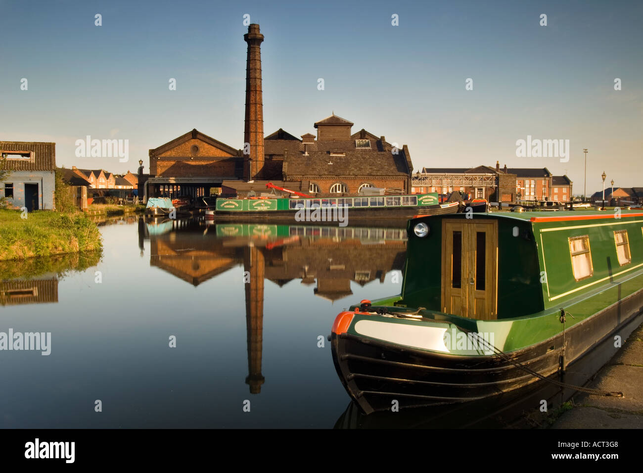 Musée national des voies navigables, port d'Ellesmere, Wirral, Cheshire, Angleterre, Royaume-Uni Banque D'Images
