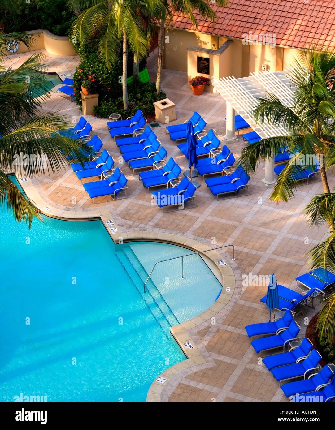 Piscine Ritz Carlton Hotel, Naples Floride Banque D'Images