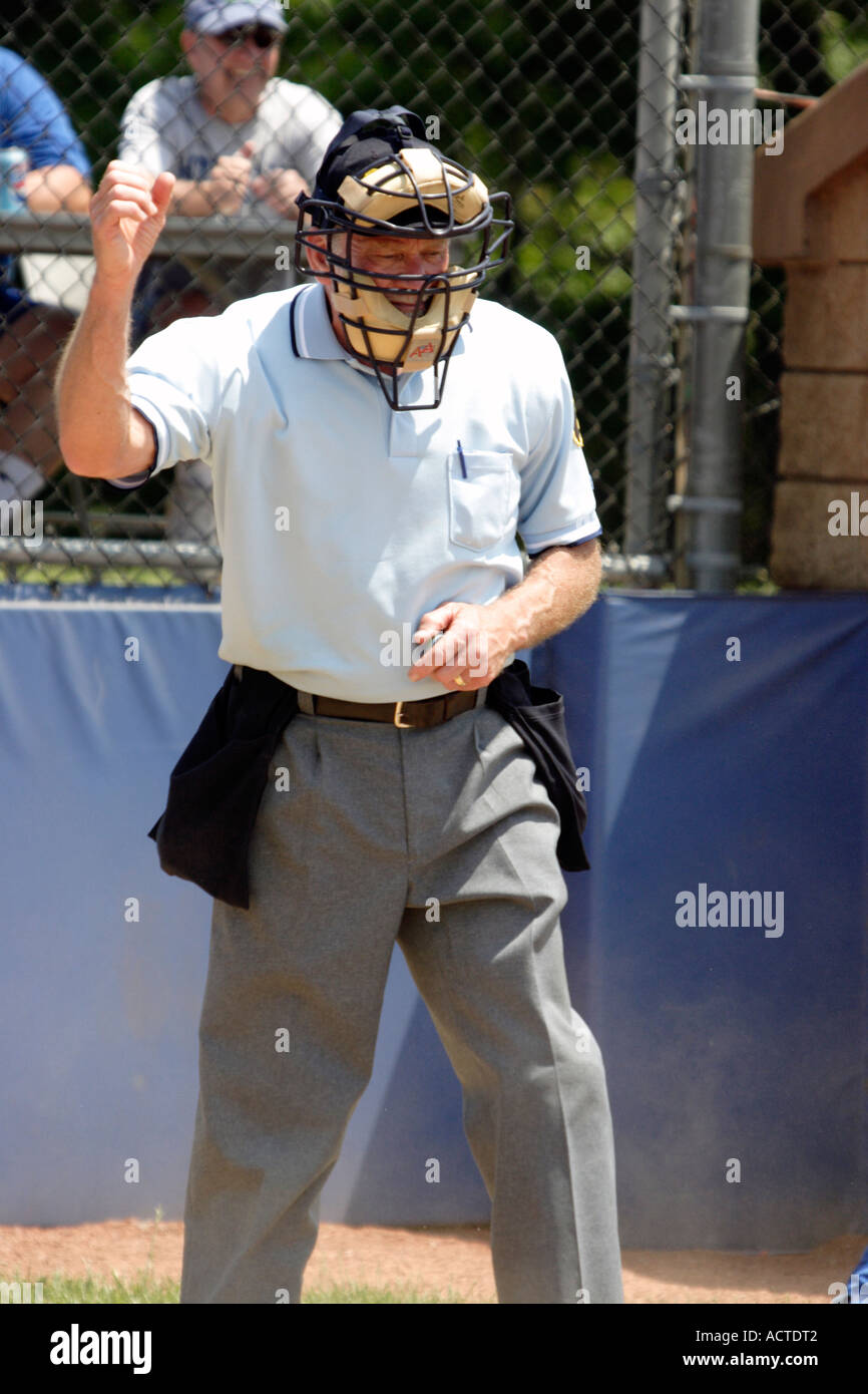 Juge-arbitre Baseball grève des signaux Banque D'Images