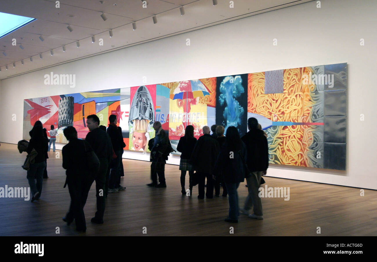 Immense tableau dans le musée d'Art Moderne de New York Manhattan Banque D'Images