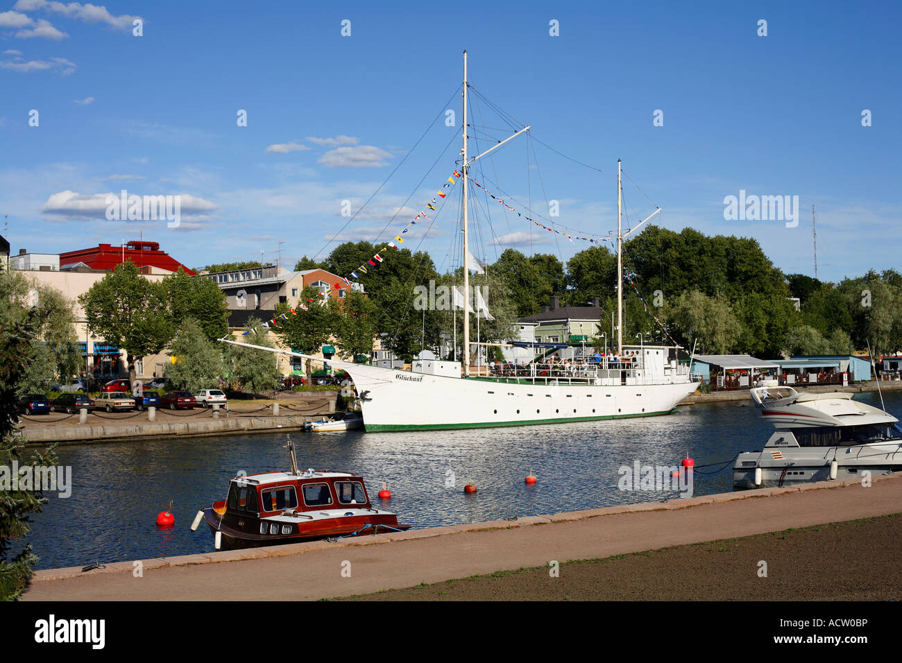 Le restaurant est un navire à vapeur unique Saalbach i voilier à Porvoo, Finlande Banque D'Images