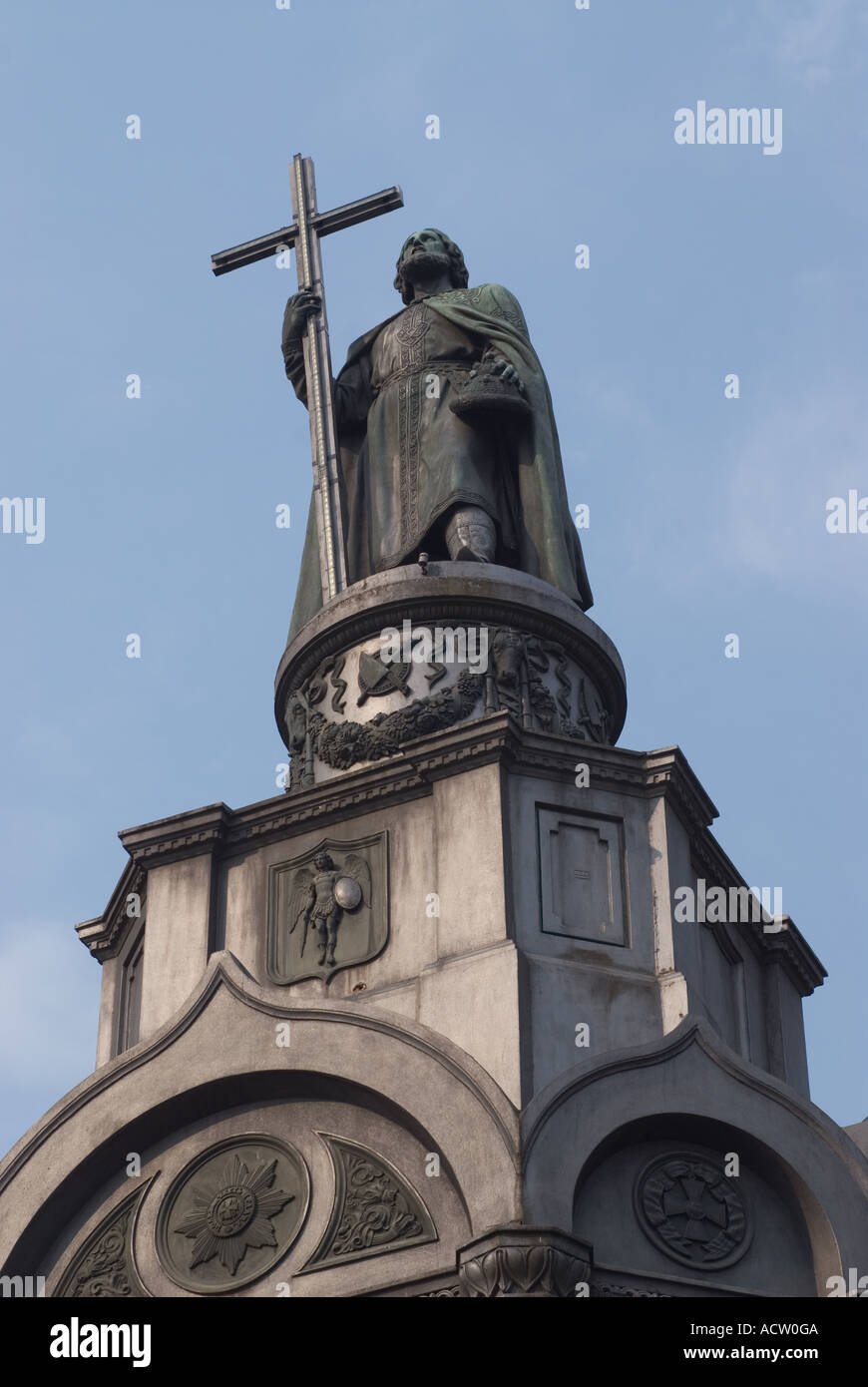 Statue de Vladimir le Grand Kiev Kiev Ukraine Banque D'Images