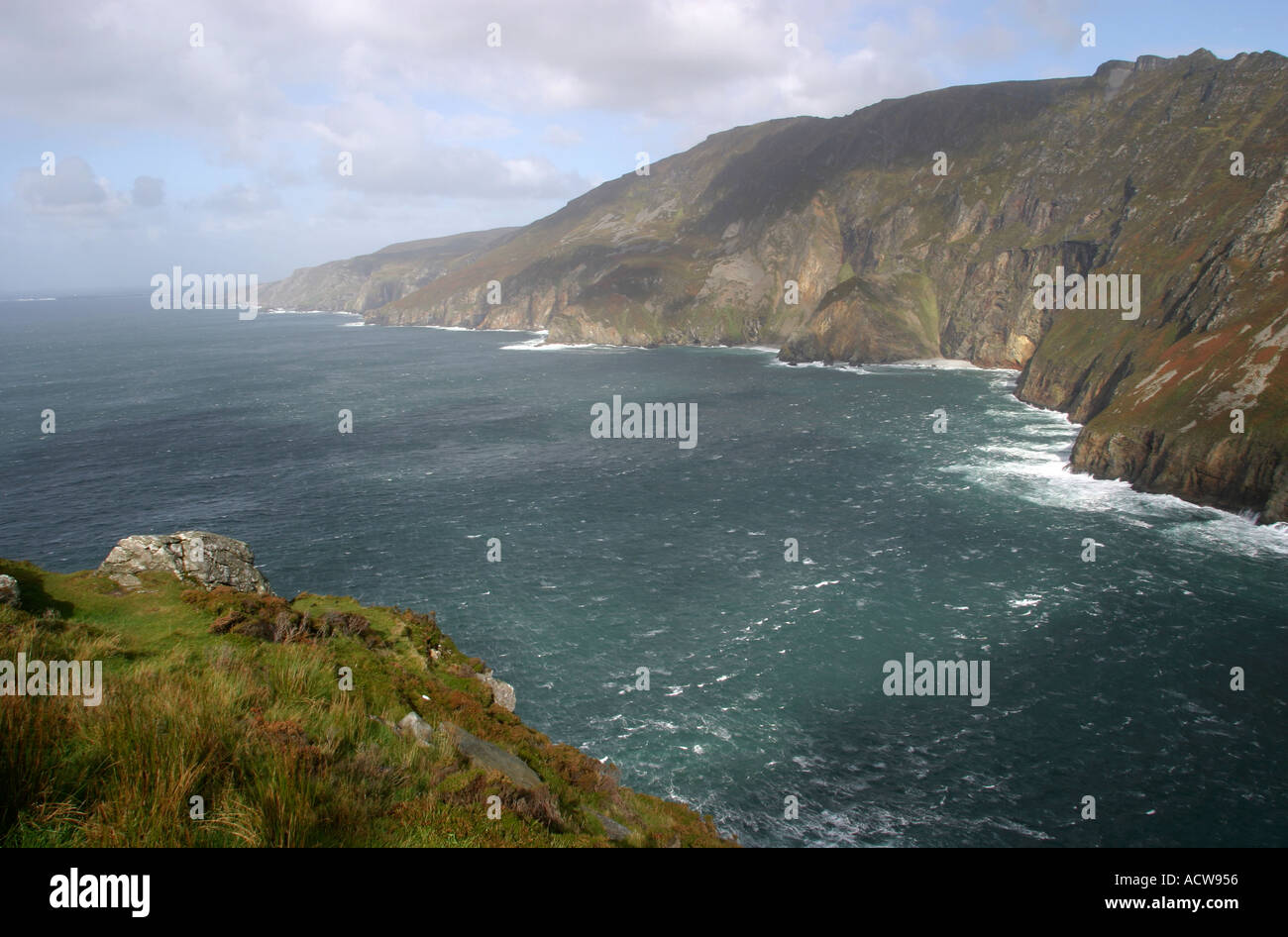 Comté de Donegal Irlande Slieve League plus hautes falaises d'Europe Banque D'Images