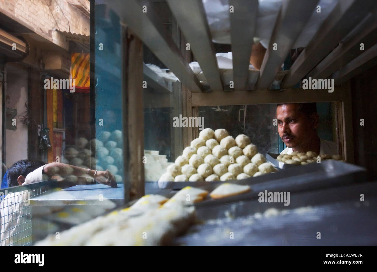 Pâtisserie Varanasi Bénarès Inde Banque D'Images