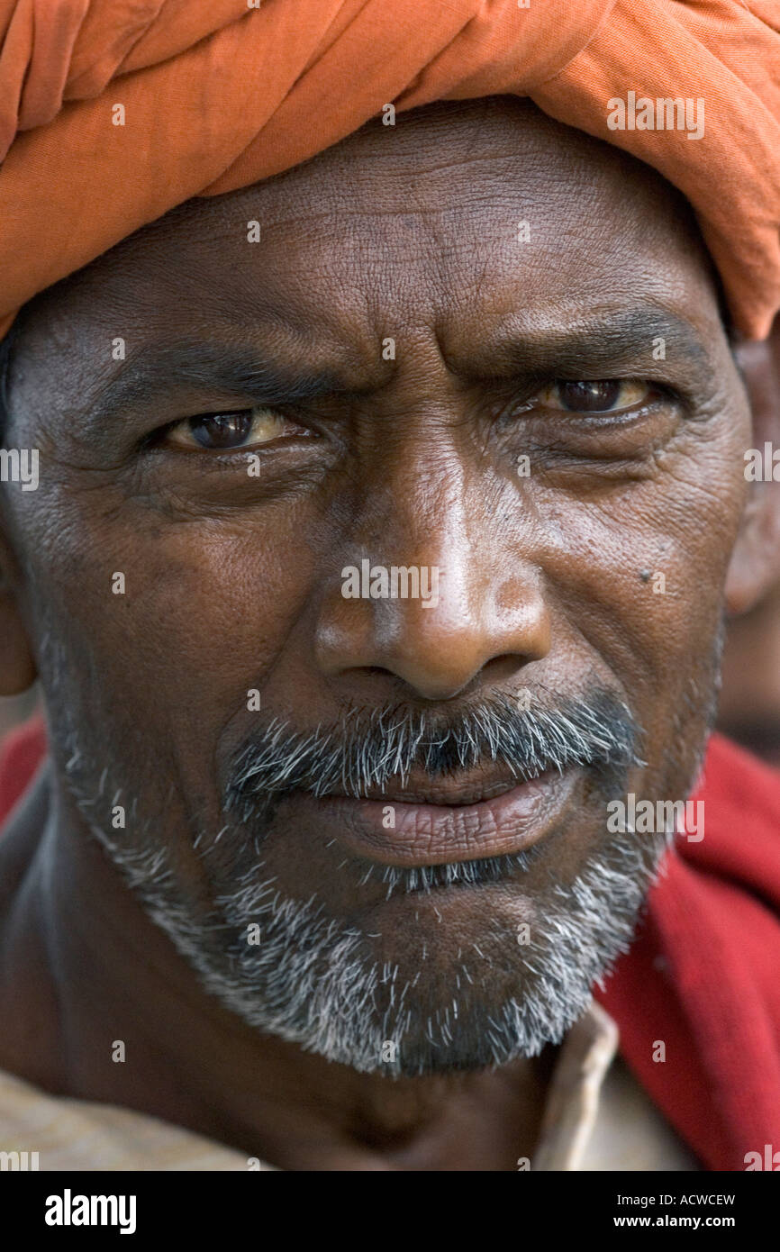 Portrait d'un homme Delhi Inde Banque D'Images