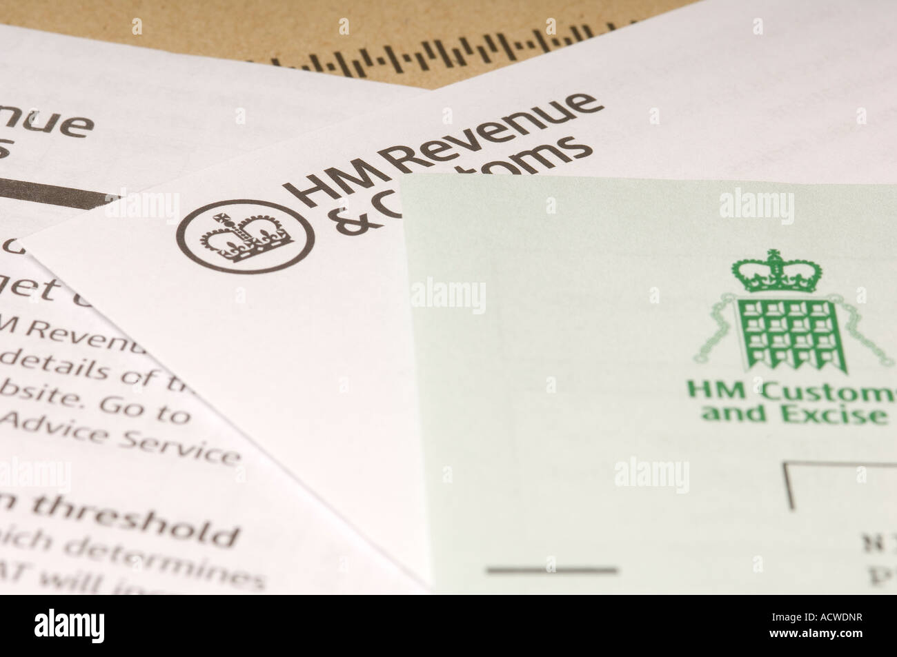 HM Revenue and Customs, taxe sur la valeur ajoutée sous forme de retour de HMRC England UK Royaume-Uni GB Grande Bretagne Banque D'Images