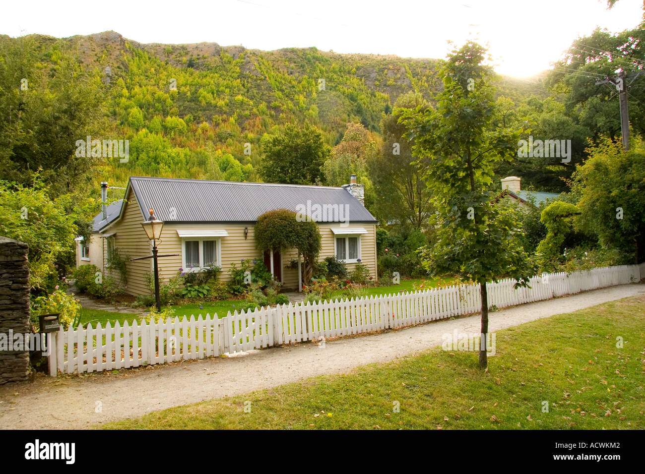 Miner's Cottage à Arrowtown, Province d'Otago, Nouvelle-Zélande. Banque D'Images