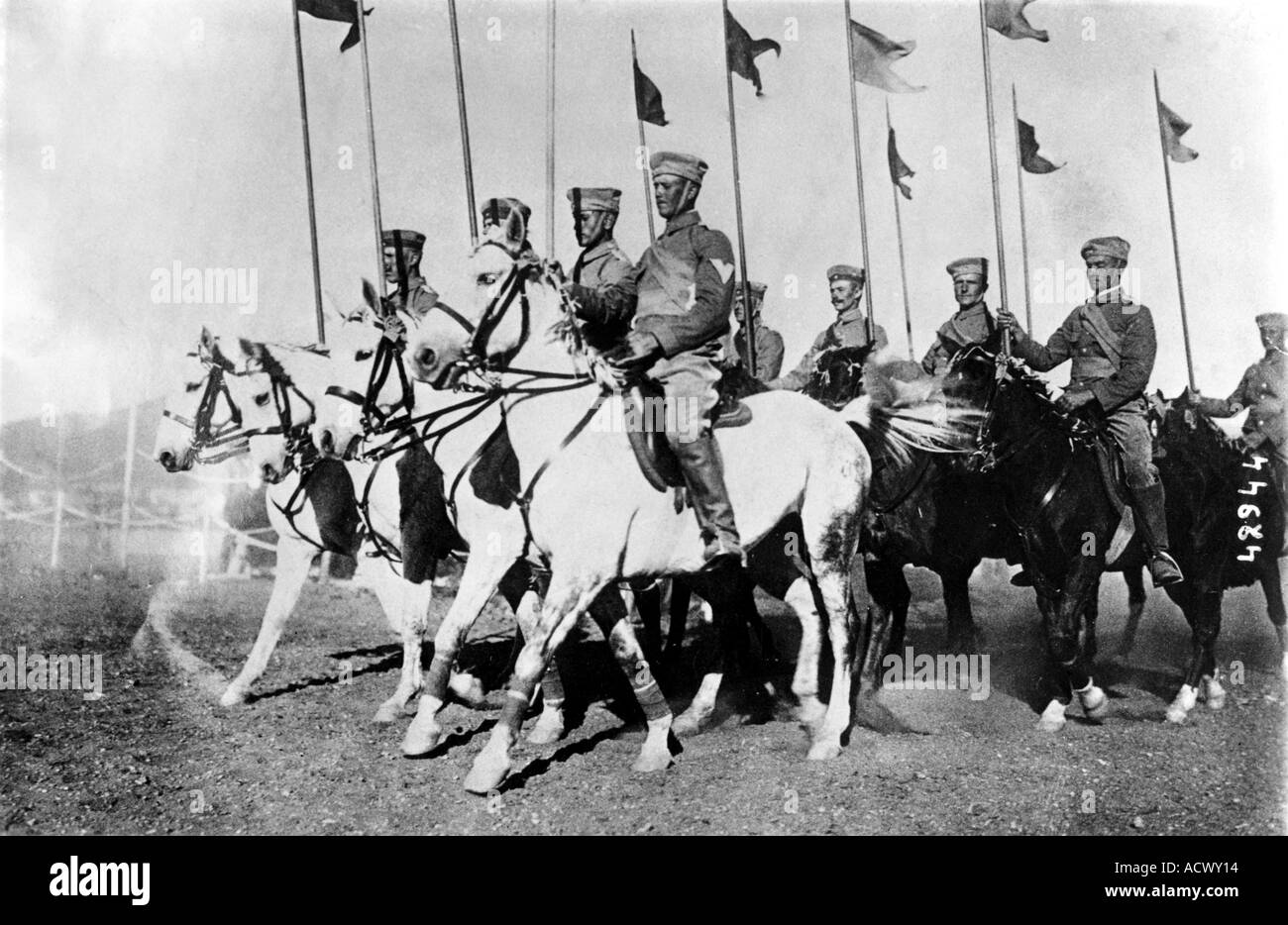 WWI cavalerie allemande en Afrique de l'est allemande pendant la Première Guerre mondiale Banque D'Images