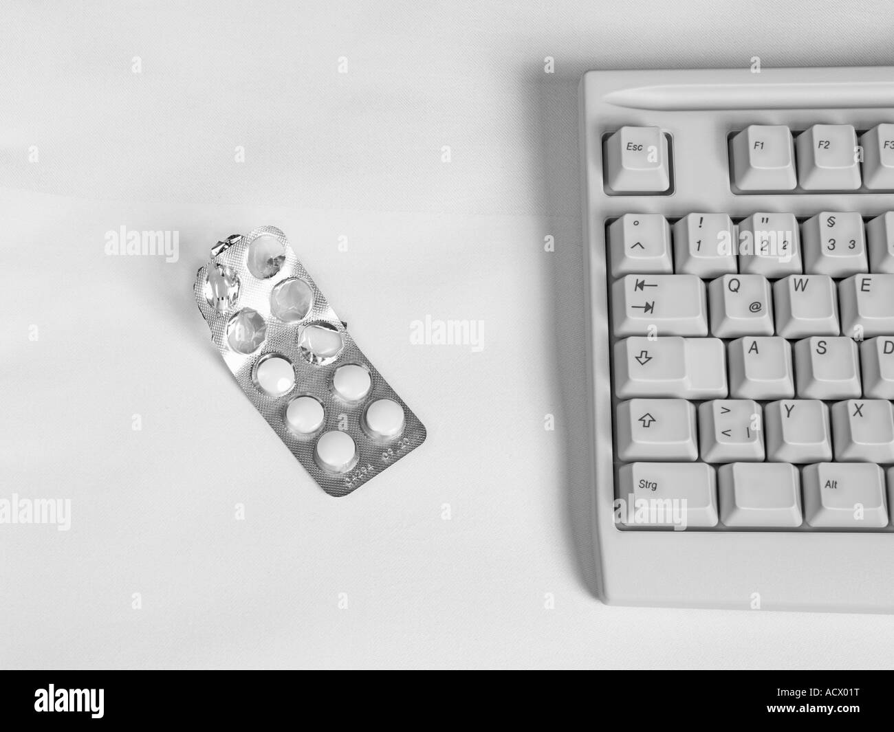 Tablettes et clavier de l'ordinateur Banque D'Images