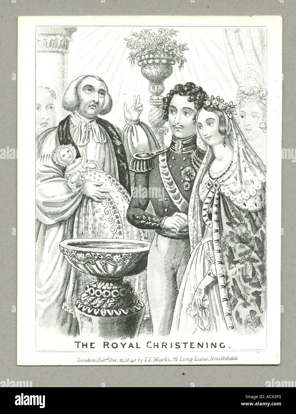 Le Baptême royal, 1840, la princesse Victoria, la Princesse Royale Banque D'Images