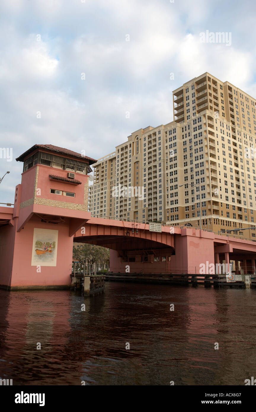 Pont-levis sur la new river fort Lauderdale florida usa Banque D'Images