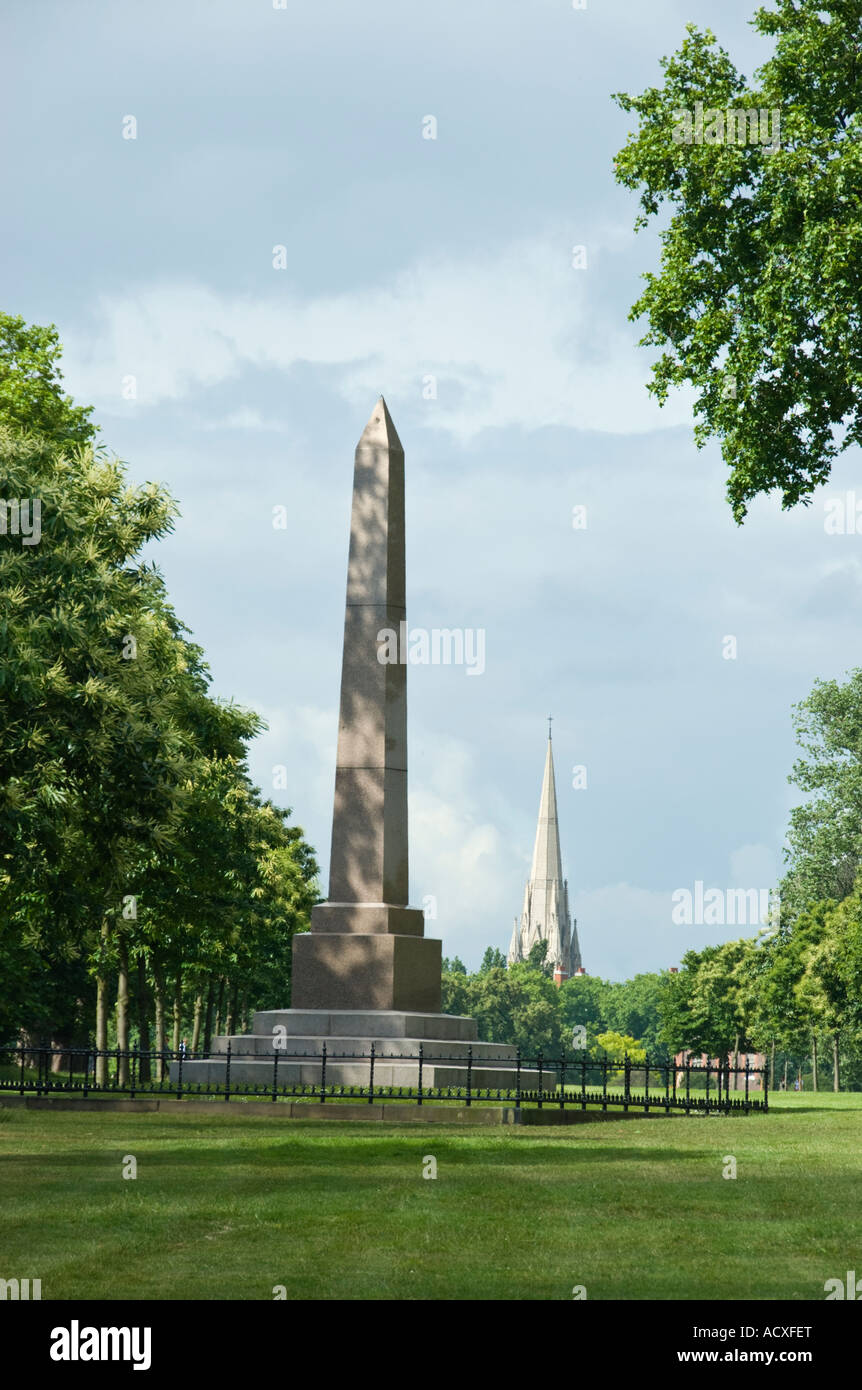 Monument de Speke, Kensington Gardens, London England UK Europe Banque D'Images