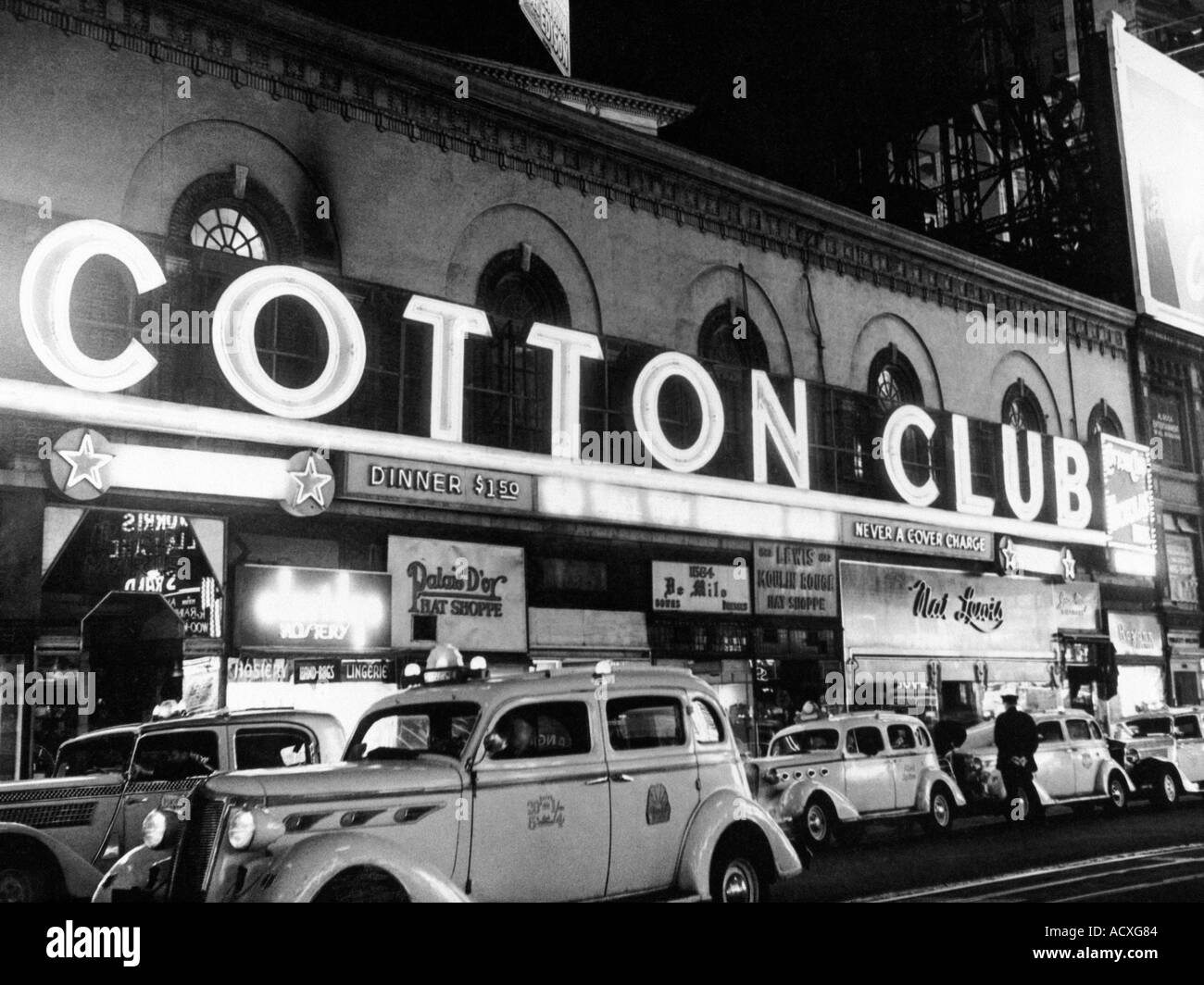 COTTON CLUB à New York, Harlem à la 42e Rue et avenue Lennox était un club de dîner dans les années 1930 et 1940 où de nombreux célèbre un Banque D'Images