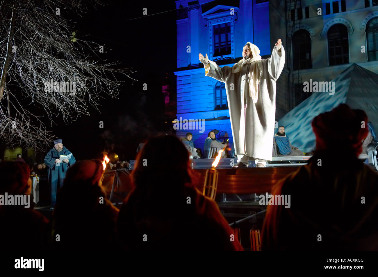 Jeu de la Passion œcuménique, Via Crucis - Chemin de Croix, Helsinki, Finlande Banque D'Images