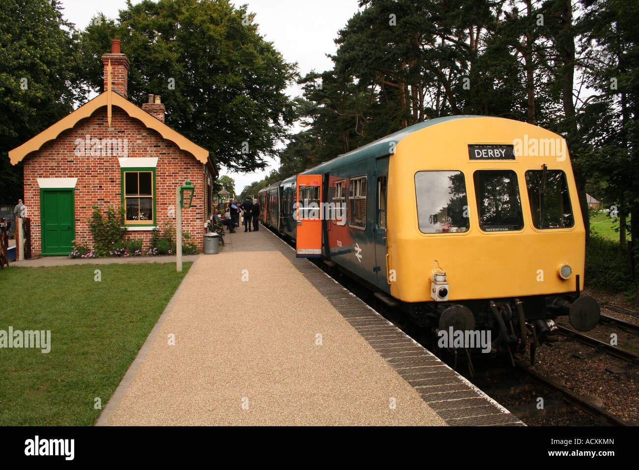 À Unités multiples diesel Station Holt Sur le chemin North Norfolk Banque D'Images