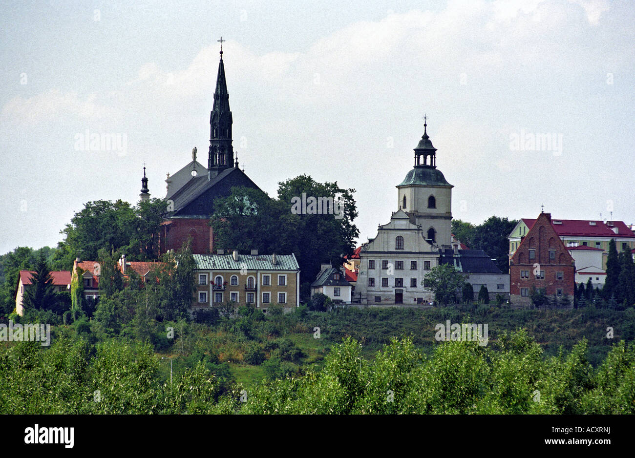 Le paysage urbain de Sandomierz, Pologne Banque D'Images