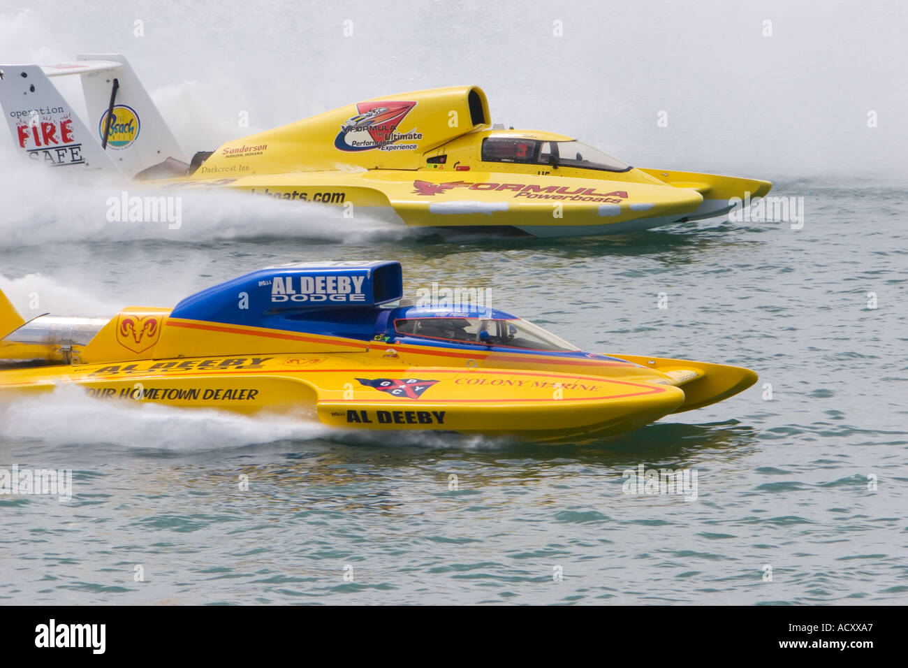 Coupe d'or des courses d'Hydroplane sur la rivière Detroit Banque D'Images