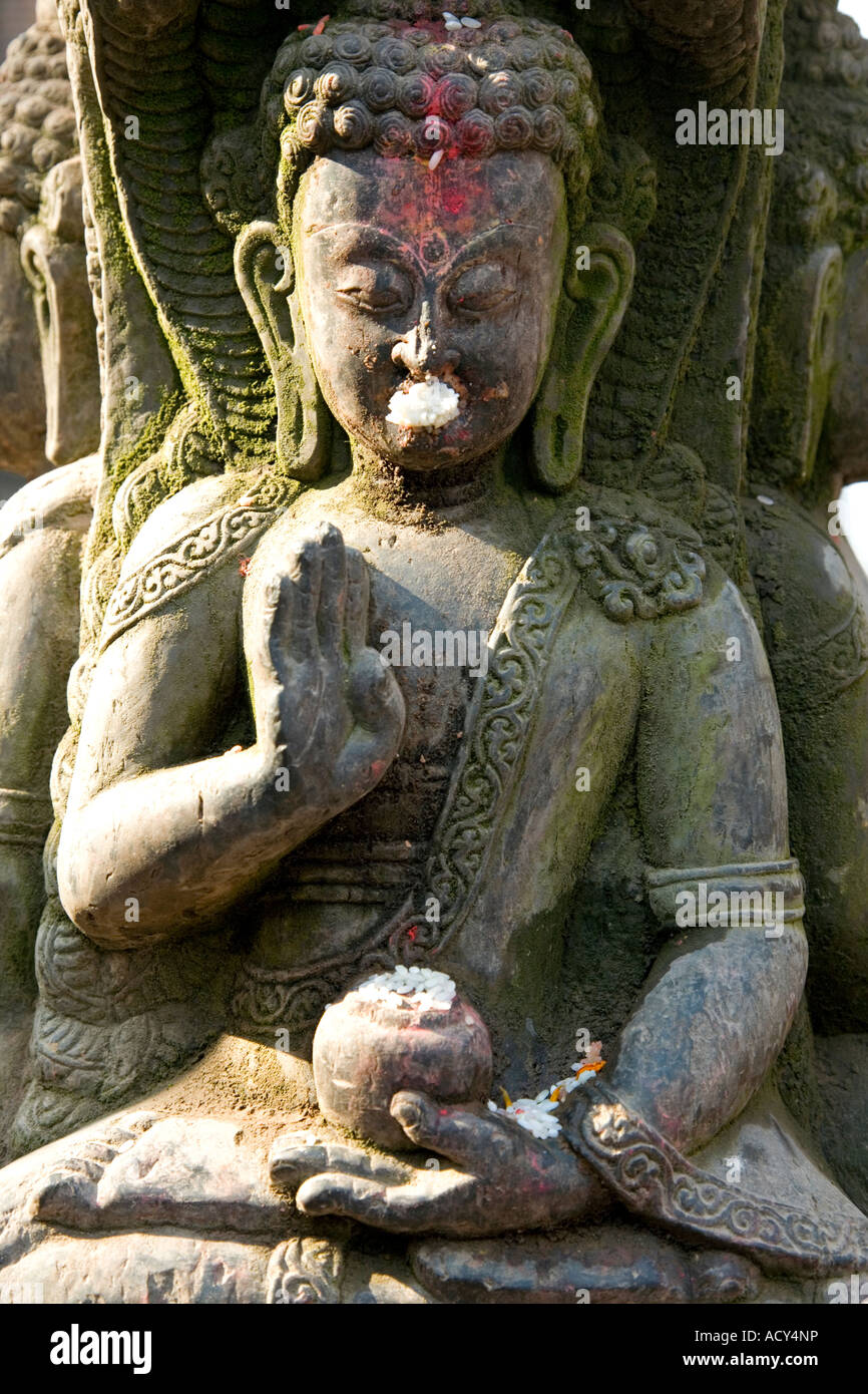 Statue de Bouddha.Durbar Square.Kathamndu.Népal Banque D'Images